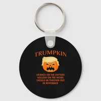 Anti Trumpkin Funny Halloween Keychain