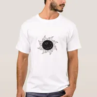 Whimsigoth Sun Space Mountains And Sunset T-Shirt