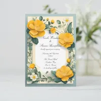 Forever in Bloom Buttercup Wedding Invitation