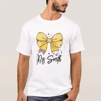 Back to School Coquette Custom Name T-Shirt