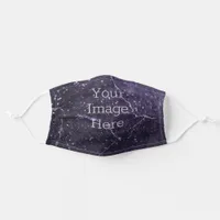 Create Your Own Metalic Purple Glitter Faux Marble Adult Cloth Face Mask