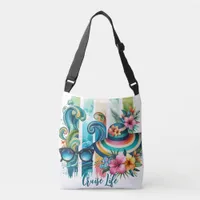 Cruise Life T-Shirt, Tropical T-Shirt, Vacation  Crossbody Bag