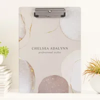 Abstract Watercolor Glittering Luxury Elegant Gold Clipboard