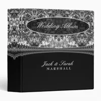 Visionary Damask Black White Album Binder