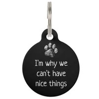 Funny Cute Pet Dog Name Tags - Customized Unique