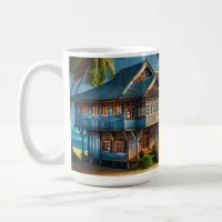 Pretty Log Cabin Beach House   Coffee Mug