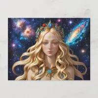 *~* AP58 Cosmic Women Fantasy Jewels Galaxy Holiday Postcard