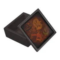 Halloween Scares on Eerie Background Jewelry Box