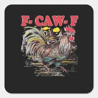 F-Caw-F Hei Hei Moana Rooster Classic Funny Graphi Square Sticker