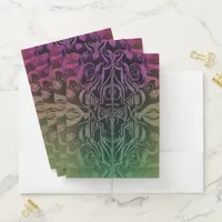 Mystical Gradient Floral Pocket Folder 
