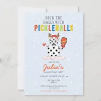 Deck the Halls Christmas Pickleball Tournament Invitation