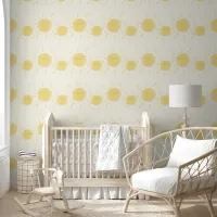 Cute Sunshine Stripe Pastel Yellow Wallpaper