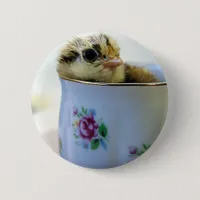 Easter Egger Chick in Cup Button