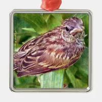 Baby Bird Metal Ornament