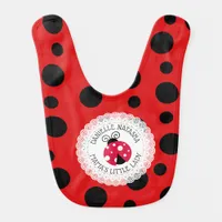 Baby Girl Ladybug Personalized Bib