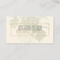 Modern Tropical Leaves Business Card