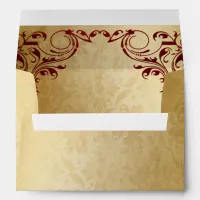 rustic red gold frame envelope