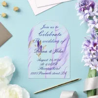 Acrylic wedding invitation 