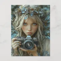 Adorable Fairy With a Camera Postcard