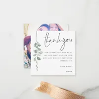 MINI Eucalyptus Photo 30th Birthday Thank You Note Card