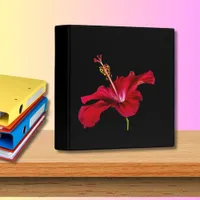 Red Hibiscus Flower Side View Binder