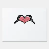 Skeleton Hand Heart Sign Valentines Day Classic