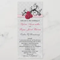 pastel  pink Wedding program