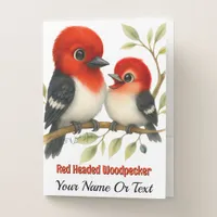Feisty Red-headed Woodpecker Pocket Folder