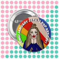 January 28th is Pop Art Day | Holiday Button