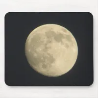 Near Full Moon in the  Night Sky Mouse Pad