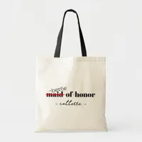 Maid of Honor Bestie Personalized Name Tote Bag