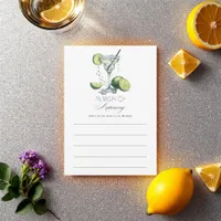 Chic Margs and Matrimony Bridal Shower Advice Card