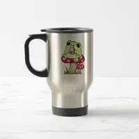 Mushroom Frog Goblincore Mycology Creative Style Travel Mug
