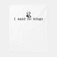 No Kings In America Bold Casual Fleece Blanket