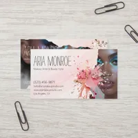 Bold Makeup Artist Splash Design Business Card
