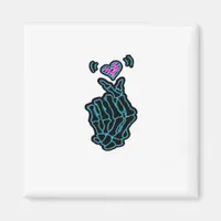 Skeleton Hands Forming A Heart Gentle Expression Magnet