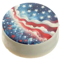 Happy Fourth of July | Patriotic Stars and Stripes Chocolate Covered Oreo