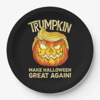 Trumpkin Make Halloween Great Again Funny Pumpkin  Paper Plates