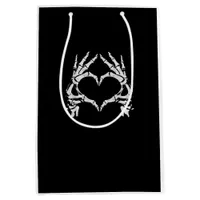 Skeleton Heart Hands - Halloween - Skeleton Hands  Medium Gift Bag