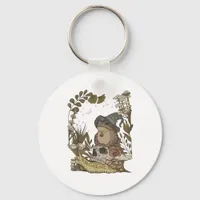 Cottagecore Mushroom Botanical Witchy Frog Goblinc Keychain