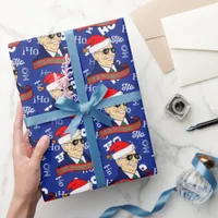 Funny Blue Ho Its President Joe Biden Christmas Wrapping Paper