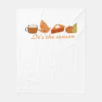 The First Day Of Fall Hello Fall Fleece Blanket