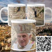 Pope Benedict XVI with the Vatican City Large Coffee Mug