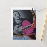 Outburst Messy Mixed Media Collage Postcard