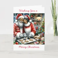 Mr and Mrs Clause Cute Personalized Christmas  Card