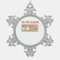 Tis Seasoning Crawfish Boil Seafood Party Lobster Snowflake Pewter Christmas Ornament