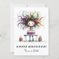 * # PHOTO NAME Birthday Card Personalize Whimsical