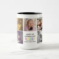 Cute First Father's Day Daddy | Photo Collage Mug