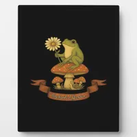Frog of the Garden Fairycore Cottagecore Frog Plaque