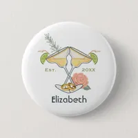 Margs & Matrimony Personalized Bachelorette Party Button